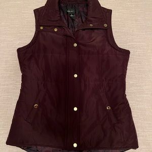 Maroon Vest with Gold Hardware